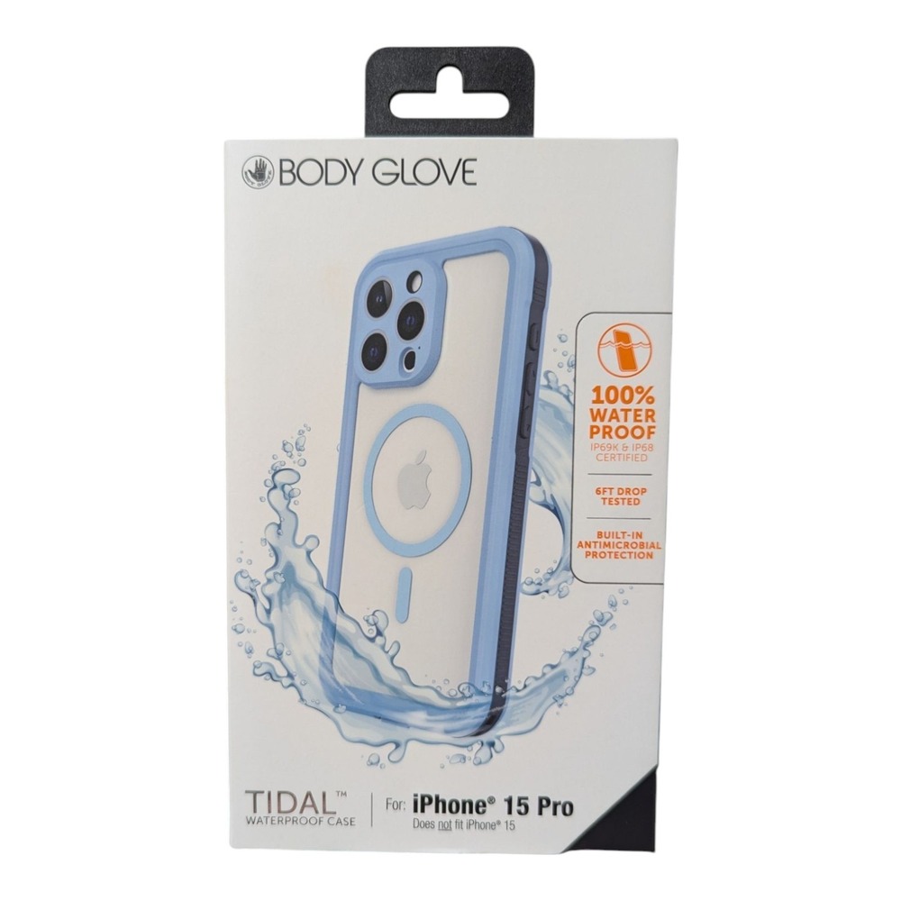 P5. Body Glove Tidal‎ Waterproof MagSafe Case Apple iPhone 15 Pro - Blue/Clear